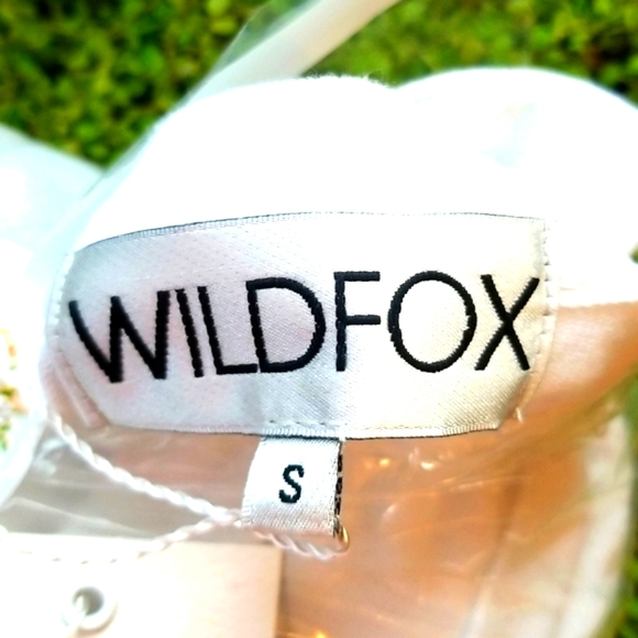 WILDFOX Caffeine Caffiene Dream White Baggy Beach Jumper V Neck White Pullover S - Picture 4 of 7